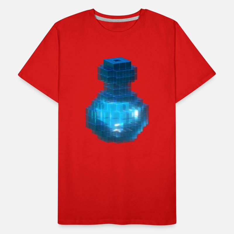 Witch Wizard Magic Potion Cube Bottle Ocean Blue Men's Premium Organic T-Shirt