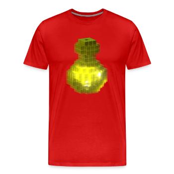 Gelbes sonniges T-Shirt Gothic Hexentrank Flasche - Männer Premium Bio T-Shirt - Rot - Vorne - Damien (186cm)