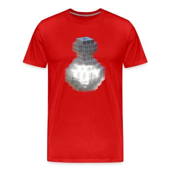 Flacon en cristal blanc avec potion blanche fluorescente - T-shirt bio Premium Homme - rouge - Devant - Damien (186cm)