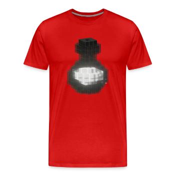 Bouteille en cristal gothique noir - Potion blanche magique - T-shirt bio Premium Homme - rouge - Devant - Damien (186cm)