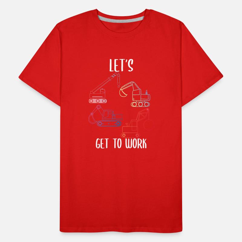 Bagger Baustelle Bauarbeiterin Mädchen I Geschenk Männer Premium Bio T-Shirt