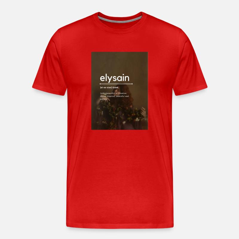 elysain Definition - Männer Premium Bio T-Shirt - Rot