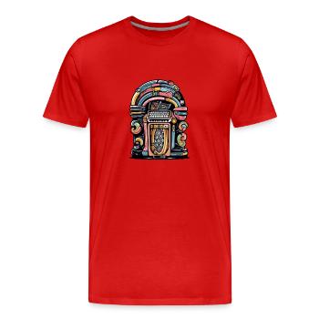 Juke box of the 70s n°2 - Men's Premium Organic T-Shirt - red - Front - Damien (186cm)