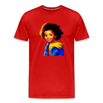 Samba Kids Fan Club. Achetez et soutenez! - T-shirt bio Premium Homme - rouge - Devant - Damien (186cm)