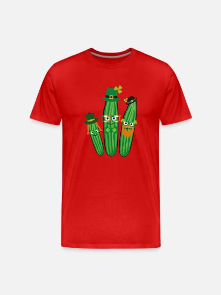 Iren,Irlande,saint-patricks,concombres, concombre - T-shirt bio Premium Homme - rouge
