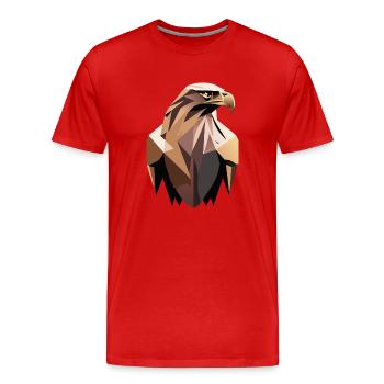 Aigle royal - T-shirt bio Premium Homme - rouge - Devant - Damien (186cm)