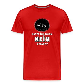 Egal was es ist, ich bin dagegen! - Männer Premium Bio T-Shirt - Rot - Vorne - Damien (186cm)