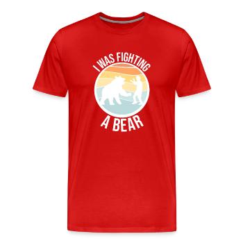 Je me battais contre une chirurgie d’ours Blessure au bras cassé - T-shirt bio Premium Homme - rouge - Devant - Damien (186cm)
