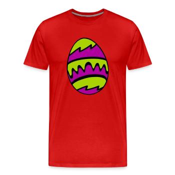 Œuf de Pâques - T-shirt bio Premium Homme - rouge - Devant - Damien (186cm)