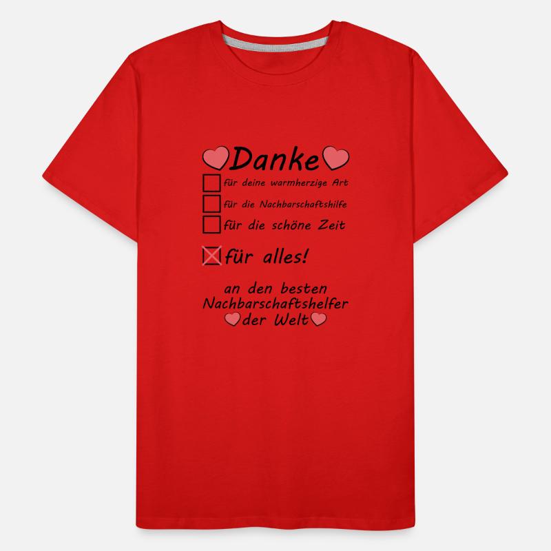 Nachbarschaftshelfer Nachbarschaftshilfe Danke Männer Premium Bio T-Shirt