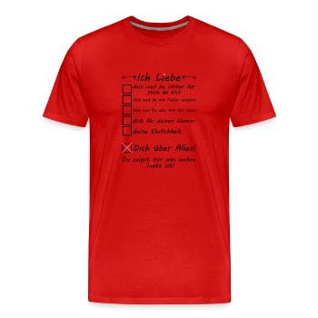4 Monate zusammen Beziehung Monatstag Freund - Männer Premium Bio T-Shirt - Rot - Vorne - Damien (186cm)