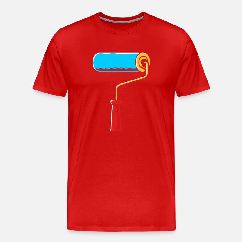 Maler - Männer Premium Bio T-Shirt - Rot