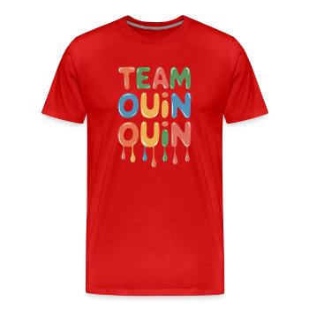 Team Ouin ouin - T-shirt bio Premium Homme - rouge - Devant - Damien (186cm)