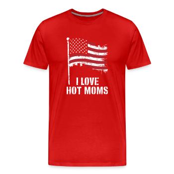Design pour ceux qui aiment l’humour - T-shirt bio Premium Homme - rouge - Devant - Damien (186cm)