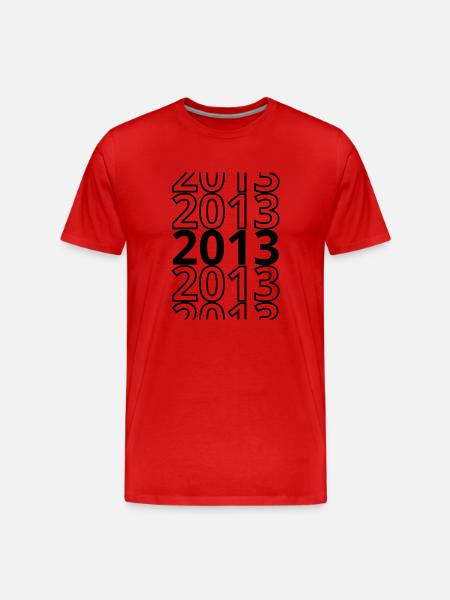 2013 2013 2013 - Men's Premium Organic T-Shirt - red