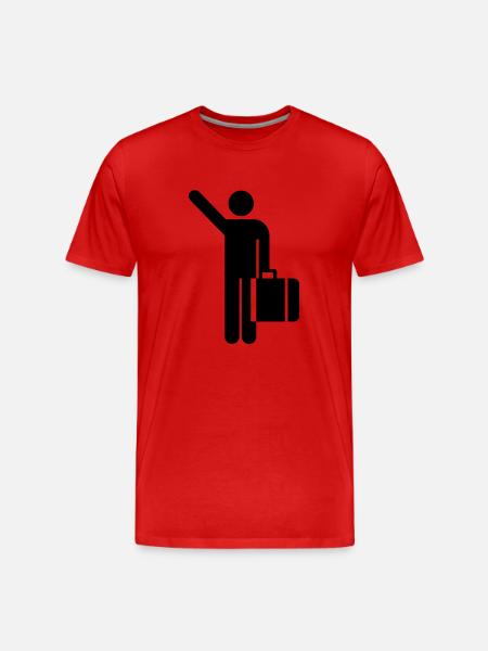 Hagler førerhus person, - Herre Premium T-shirt økologisk - rød
