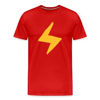 Blitz - Männer Premium Bio T-Shirt - Rot - Vorne - Damien (186cm)