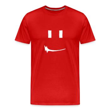 Smiley - Cadeaux - Drôle - adolescents - Hipster - T-shirt bio Premium Homme - rouge - Devant - Damien (186cm)