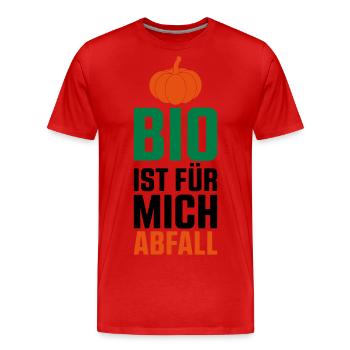 BIO IS FOR ME WASTE - WOMEN EXCHANGE - Men's Premium Organic T-Shirt - red - Front - Damien (186cm)