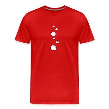 Seifenblasen kreise formen wasser form - Männer Premium Bio T-Shirt - Rot - Vorne - Damien (186cm)