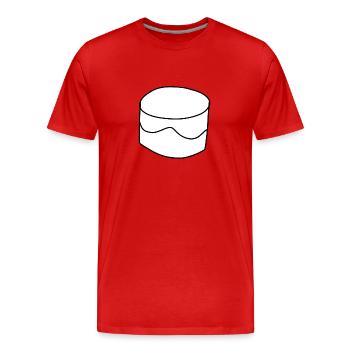 icône de gâteau gâteau de gâteau dessin animé - T-shirt bio Premium Homme - rouge - Devant - Damien (186cm)