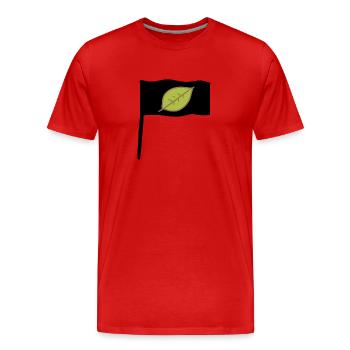 symbol flagge blatt grün natur stange - Männer Premium Bio T-Shirt - Rot - Vorne - Damien (186cm)