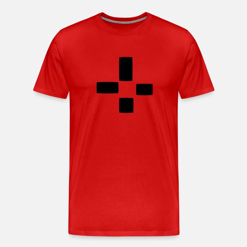 Square Pattern Four Shapes Shape - Men's Premium Organic T-Shirt - red