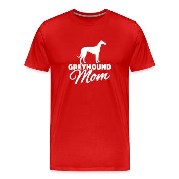 Greyhound Mom - T-shirt bio Premium Homme - rouge - Devant - Damien (186cm)
