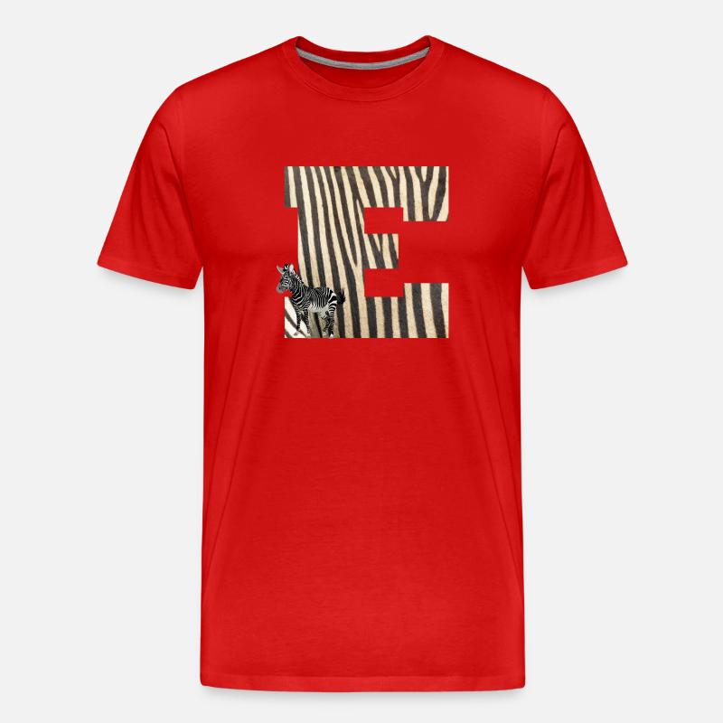 zebra e - Männer Premium Bio T-Shirt - Rot