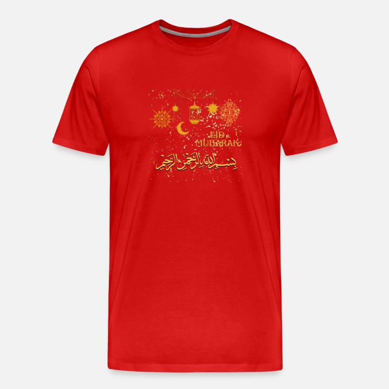 Ramadan, Eid Mubarak - Männer Premium Bio T-Shirt - Rot