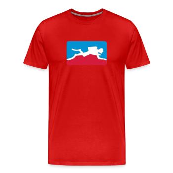 Diving - Men's Premium Organic T-Shirt - red - Front - Damien (186cm)
