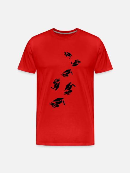 Student mütze abschluss - Männer Premium Bio T-Shirt - Rot