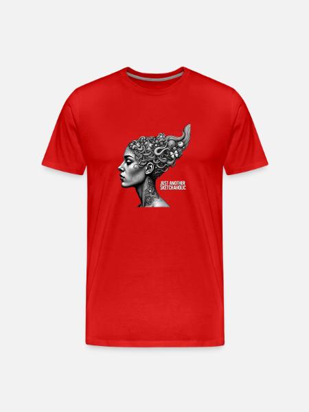 Drawing & Sketching - Just Another Sketchaholic - Men's Premium Organic T-Shirt - red