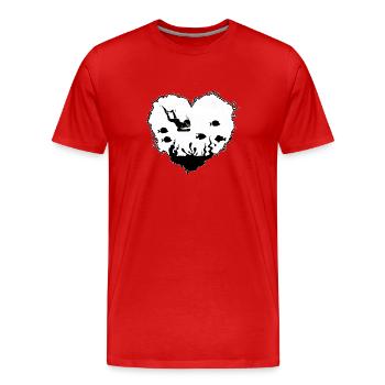 Taucher Apnoetaucher Oxygen Apnoe Tauchen - Männer Premium Bio T-Shirt - Rot - Vorne - Damien (186cm)