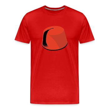 Fez - Men's Premium Organic T-Shirt - red - Front - Damien (186cm)