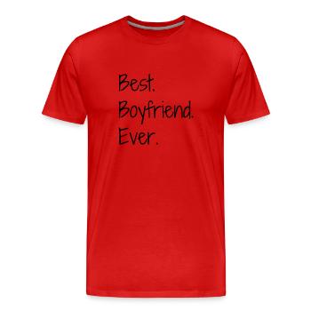 Love Girlfriend Boyfriend Liebe Amour Wedding - Men's Premium Organic T-Shirt - red - Front - Damien (186cm)