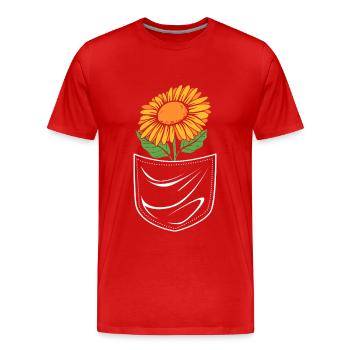 Floristry Florist Florist Bouquet - Men's Premium Organic T-Shirt - red - Front - Damien (186cm)