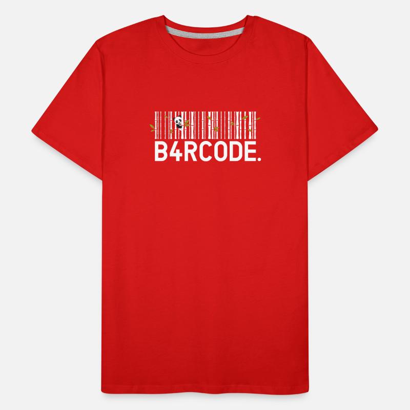 B4RCODE. Bamboo Men's Premium Organic T-Shirt
