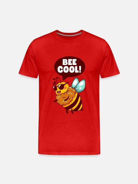 Bee cool - Funny bee - Men's Premium Organic T-Shirt - red