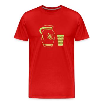 Bembel und Geripptes - Männer Premium Bio T-Shirt - Rot - Vorne - Damien (186cm)