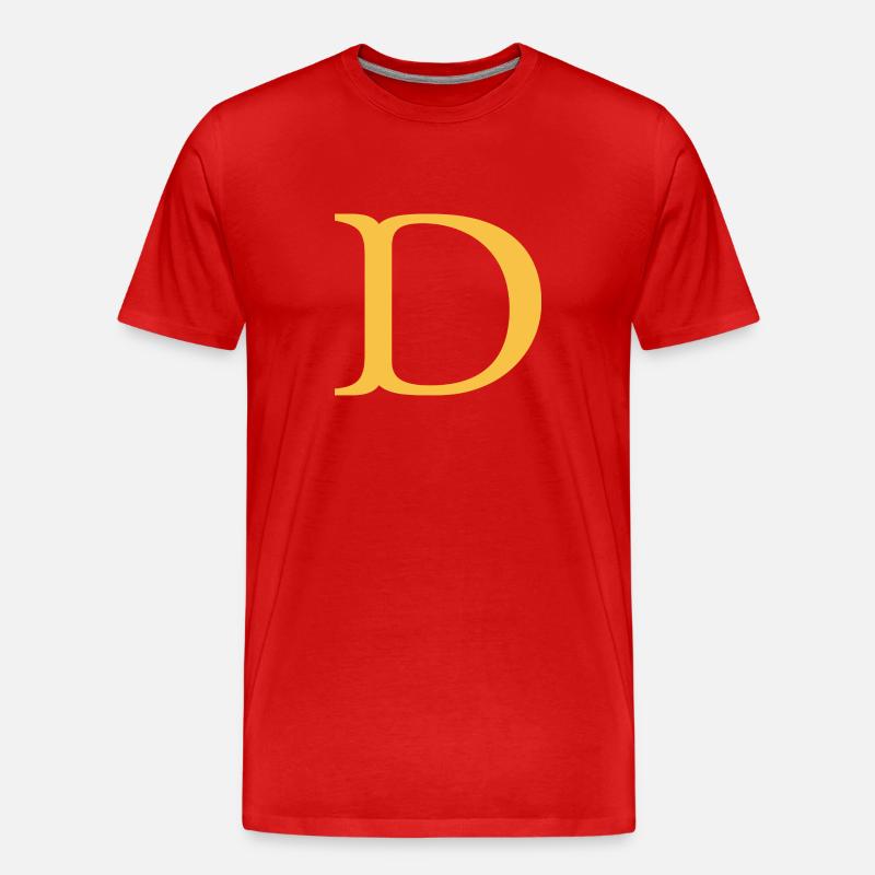 D - Männer Premium Bio T-Shirt - Rot