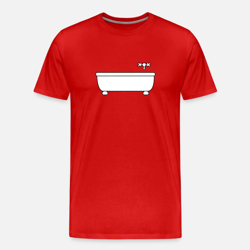 Bath - Männer Premium Bio T-Shirt - Rot
