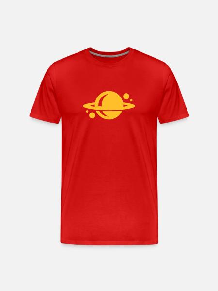 planet - Männer Premium Bio T-Shirt - Rot