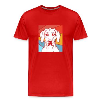 Rhodésian Ridgeback - T-shirt bio Premium Homme - rouge - Devant - Damien (186cm)