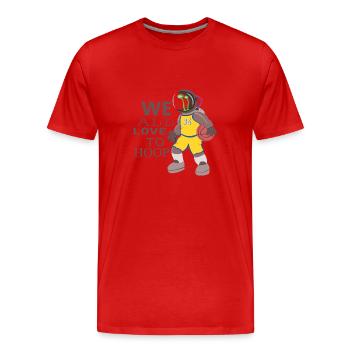 Basketball - T-shirt bio Premium Homme - rouge - Devant - Damien (186cm)