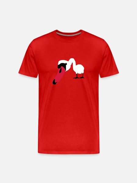 SWAN SCHWAN - Men's Premium Organic T-Shirt - red