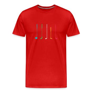 Golf Golf Club Golf Golf Golf Players - Men's Premium Organic T-Shirt - red - Front - Damien (186cm)