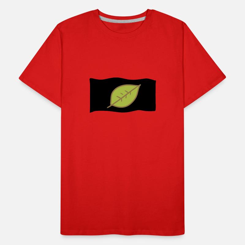 Icône Drapeau Feuille Vert Nature T-shirt bio Premium Homme