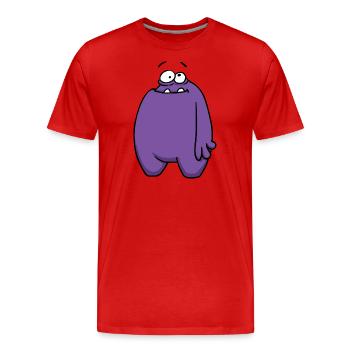 PlumBoo totale - T-shirt bio Premium Homme - rouge - Devant - Damien (186cm)