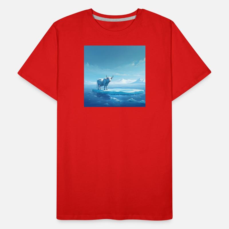 Vache sur la glace T-shirt bio Premium Homme